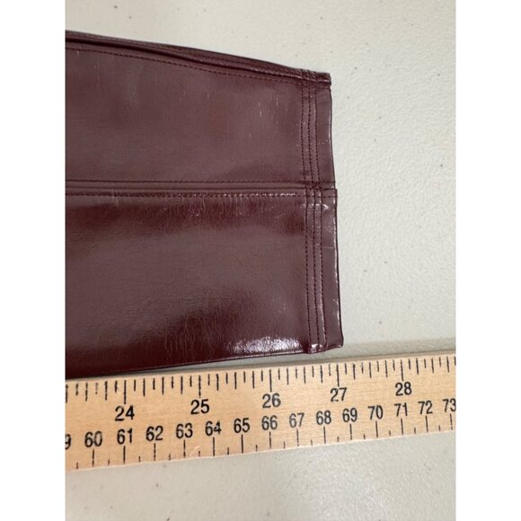 Spanx Shape faux leather patent leather legging high waist color ruby sz M - Picture 8 of 11